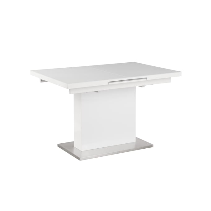 Chintaly Imports Vanessa Clear Gloss White Dining Table CHF-VANESSA-DT