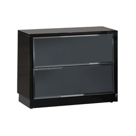 Chintaly Imports Venice Gloss Black Night Stand