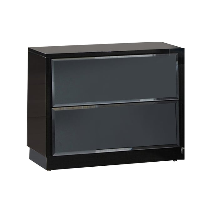 Chintaly Imports Venice Gloss Black Night Stand CHF-VENICE-NS