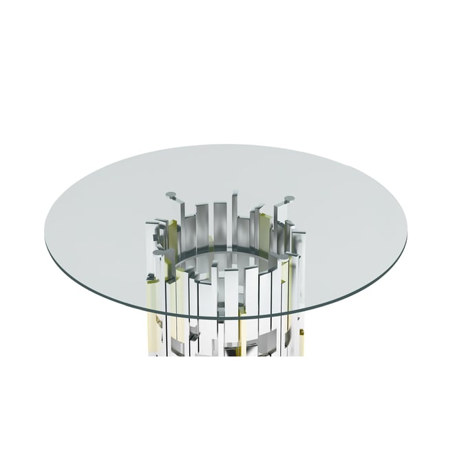 Chintaly Imports Verona 53 Inch Round Glass Table Top CHF-VERONA-DT-T