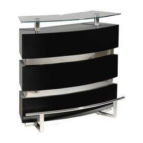 Chintaly Imports Xenia Gloss Black Bar Table