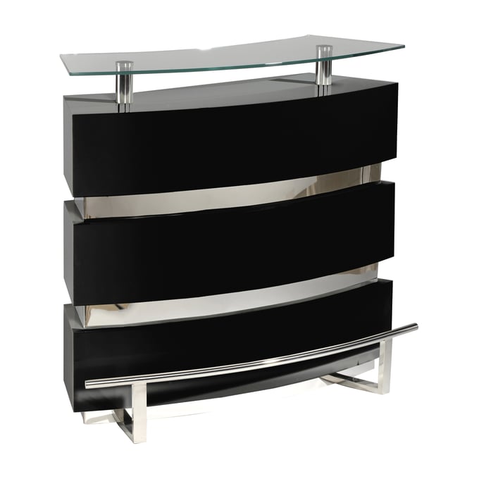 Chintaly Imports Xenia Gloss Black Bar Table CHF-XENIA-BAR-BLK