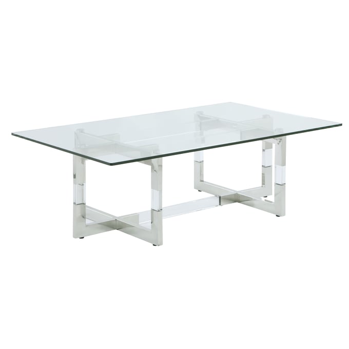 Yasmin Glass Dining Table by Chintaly