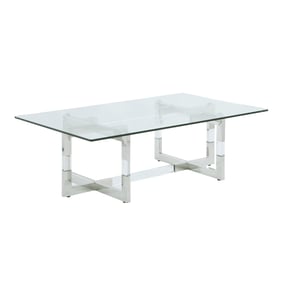 Chintaly Imports Yasmin Contemporary Glass Cocktail Table