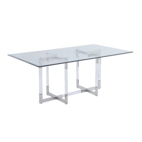 Chintaly Imports Yasmin Clear Polished 84 Inch Dining Table