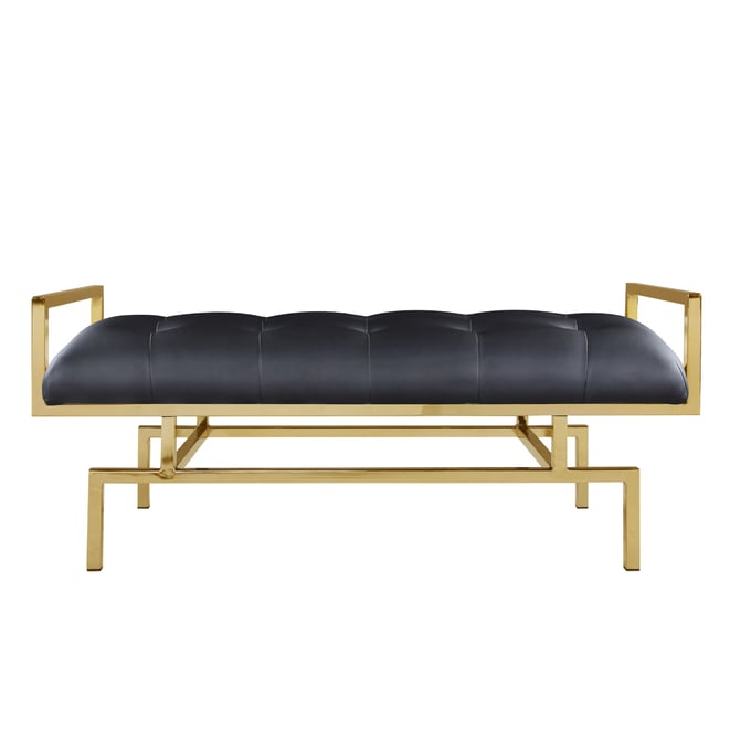 Chic Home Bruno Modern Black PU Tufted Seat Bench CHIC-FBH2635-CE