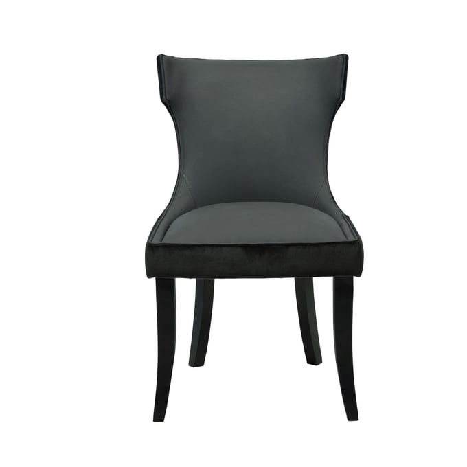 2 Chic Home Conrad Modern Charcoal Dining Side Chairs CHIC-FDC2716-CE