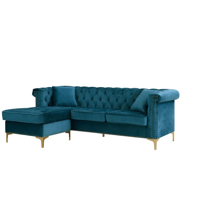 Levin Blue Left Hand Facing Sectional