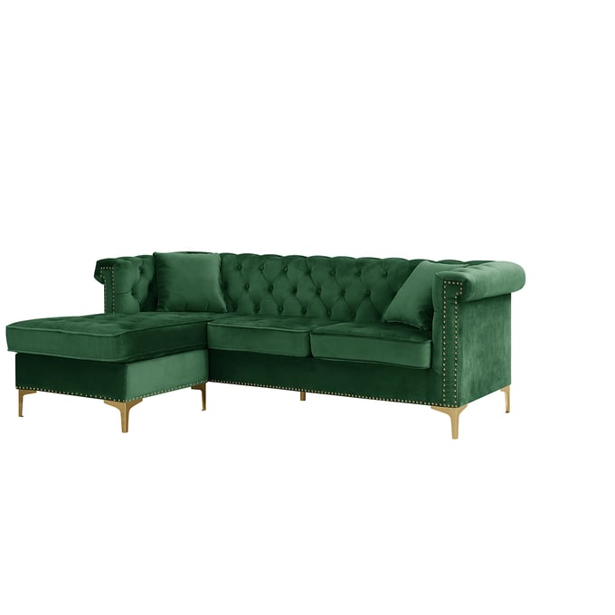 Chic Home Levin Green Left Hand Facing Sectional CHIC-FSA9512-CE