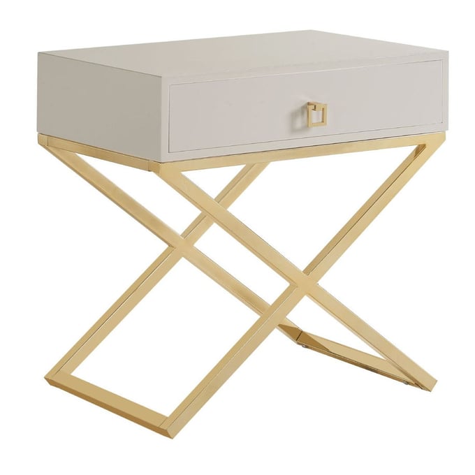 Chic Home Ithaca Modern Beige Night Stand Side Table CHIC-FST2797-CE