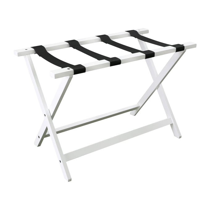 Casual Home White Heavy Duty Extra Wide Luggage Rack CHOM-102-11