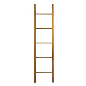 Casual Home Natural Cherry Solid Hardwood Decorative Ladder