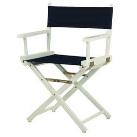 Casual Home White Navy Canvas 18 Inch Directors Chair