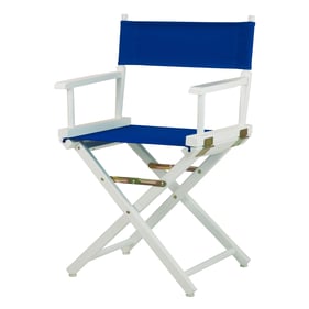 Casual Home White Royal Blue Canvas 18 Inch Directors Chair