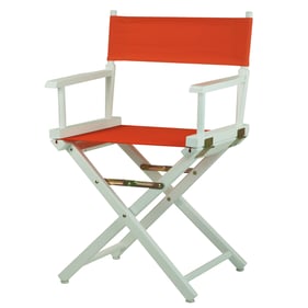 Casual Home White Orange Canvas 18 Inch Directors Chair