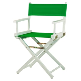 Casual Home White Green Canvas 18 Inch Directors Chair