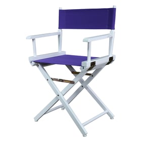 Casual Home White Purple Canvas 18 Inch Directors Chair