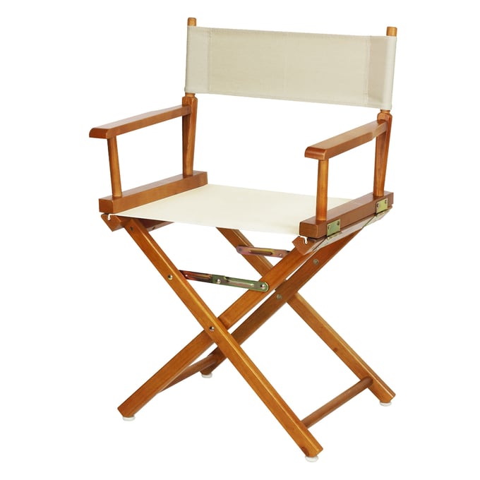 Casual Home Honey Oak Wheat Canvas 18 Inch Directors Chair CHOM-200-55-021-12