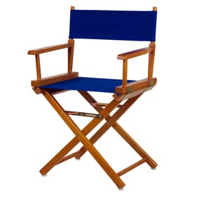 Casual Home Honey Oak Royal Blue Canvas 18 Inch Directors Chair