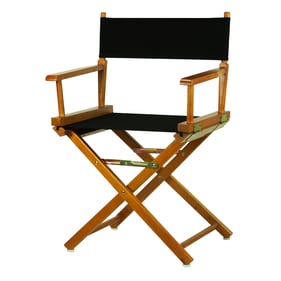 Casual Home Honey Oak Black Canvas 18 Inch Directors Chair