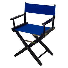 Casual Home Black Royal Blue Extra Wide Premium 18 Inch Directors Chair