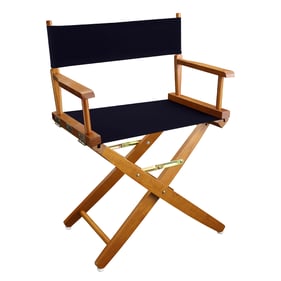 Casual Home Oak Navy Extra Wide Premium 18 Inch Directors Chair