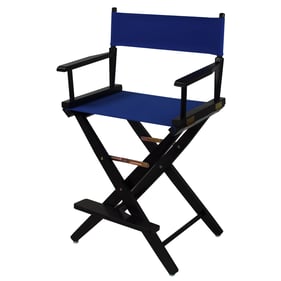 Casual Home Black Royal Blue Extra Wide Premium 24 Inch Directors Chair