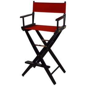 Casual Home Black Red Extra Wide Premium 30 Inch Directors Chair