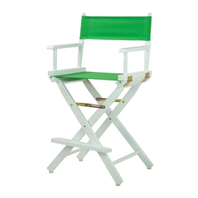 Casual Home White Green Canvas 24 Inch Directors Chair