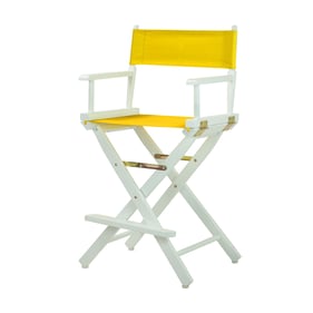 Casual Home White Gold Canvas 24 Inch Directors Chair