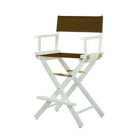 Casual Home White Brown Canvas 24 Inch Directors Chair