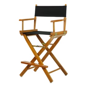 Casual Home Honey Oak Black Canvas 24 Inch Directors Chair