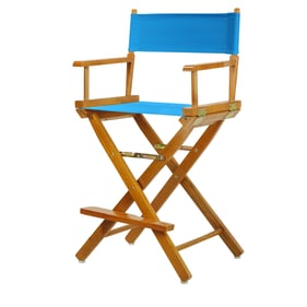 Casual Home Honey Oak Turquoise Canvas 24 Inch Directors Chair