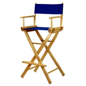 Casual Home Natural Royal Blue Canvas 30 Inch Directors Chair