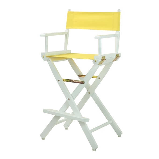 Casual Home White Yellow Canvas 30 Inch Directors Chair CHOM-230-01-021-14