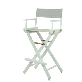 Casual Home White Gray Canvas 30 Inch Directors Chair