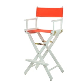 Casual Home White Orange Canvas 30 Inch Directors Chair