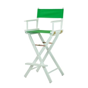 Casual Home White Green Canvas 30 Inch Directors Chair