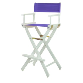 Casual Home White Purple Canvas 30 Inch Directors Chair