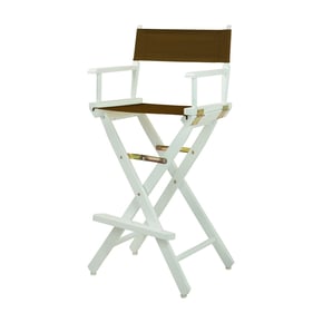 Casual Home White Brown Canvas 30 Inch Directors Chair