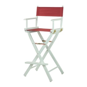 Casual Home White Burgundy Canvas 30 Inch Directors Chair