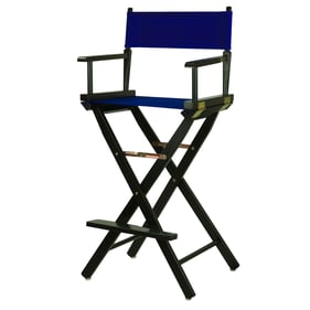 Casual Home Black Royal Blue Canvas 30 Inch Directors Chair