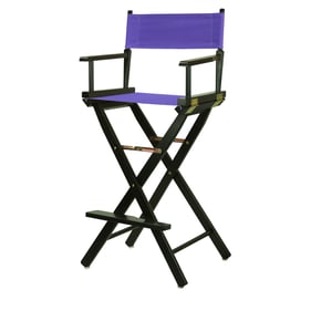 Casual Home Black Purple Canvas 30 Inch Directors Chair