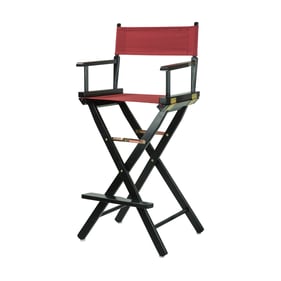 Casual Home Black Burgundy Canvas 30 Inch Directors Chair