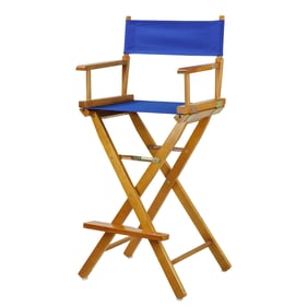 Casual Home Honey Oak Royal Blue Canvas 30 Inch Directors Chair