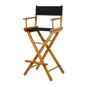 Casual Home Honey Oak Black Canvas 30 Inch Directors Chair