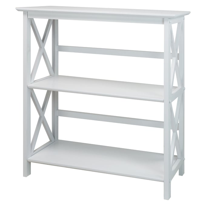 Casual Home Montego White 3 Shelves Bookcase CHOM-324-31