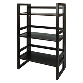 Casual Home Espresso 3 Shelves Folding Student Bookcase