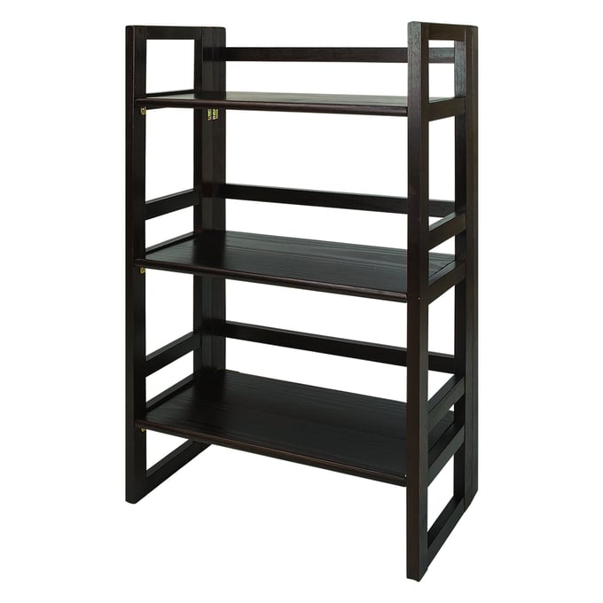 Casual Home Espresso 3 Shelves Folding Student Bookcase CHOM-331-84