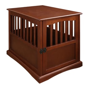 Casual Home Walnut Pet Crate End Table